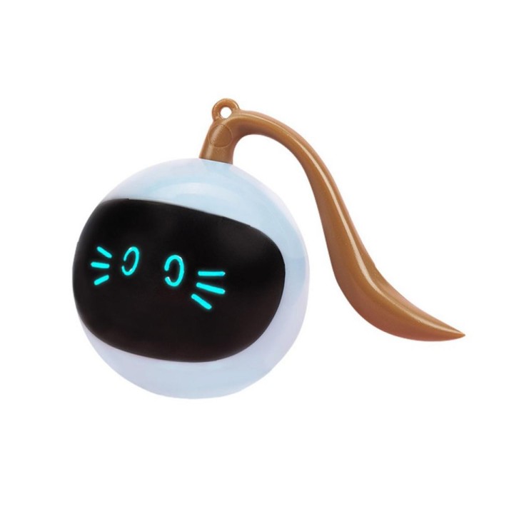 Intelligentes interaktives Katzenspielzeug, bunter selbstdrehender LED-Ball, elektrische Katze, Kätzchen, das Ball spielt, Ka