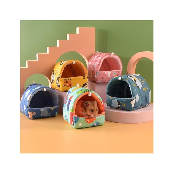 Hamsternest, halbgeschlossenes Design, Haustierversteck, gesund, hübsch, Cartoon-Hamster, Ratte, Hängematte, Nestbett für Ige