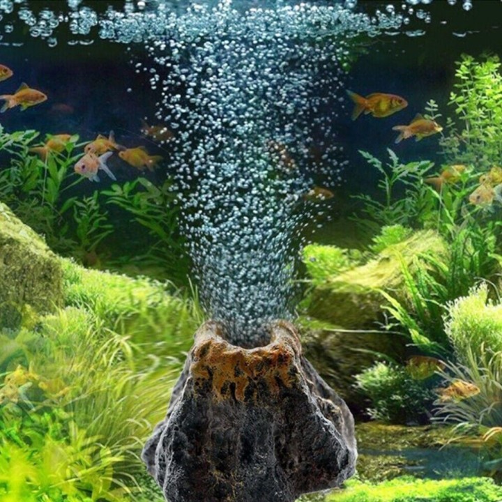 Waschbare Aquarium-Dekoration, Luftblasenstein, Sauerstoffpumpe, Aquarium-Zubehör, Luftblasen-Ornament C