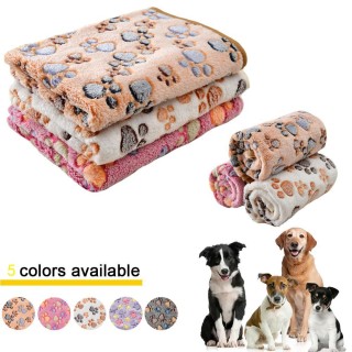Fleece-Fußabdruck-Hundedecke, verdickt, bequem, weich, zum Schlafen, Hundehüttenmatte, Haustierdecke, Hundesofa-Matte, Hausti