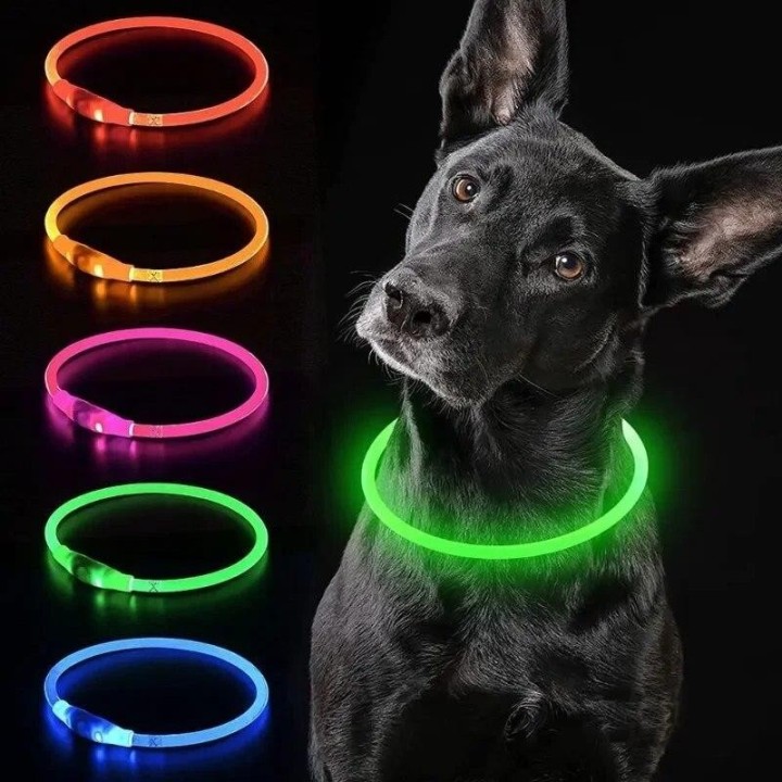 LED-Hundehalsband, leuchtendes USB-Hundehalsband für Katzen, 3 Modi, LED-Licht, leuchtendes Verlustpräventions-LED-Halsband f