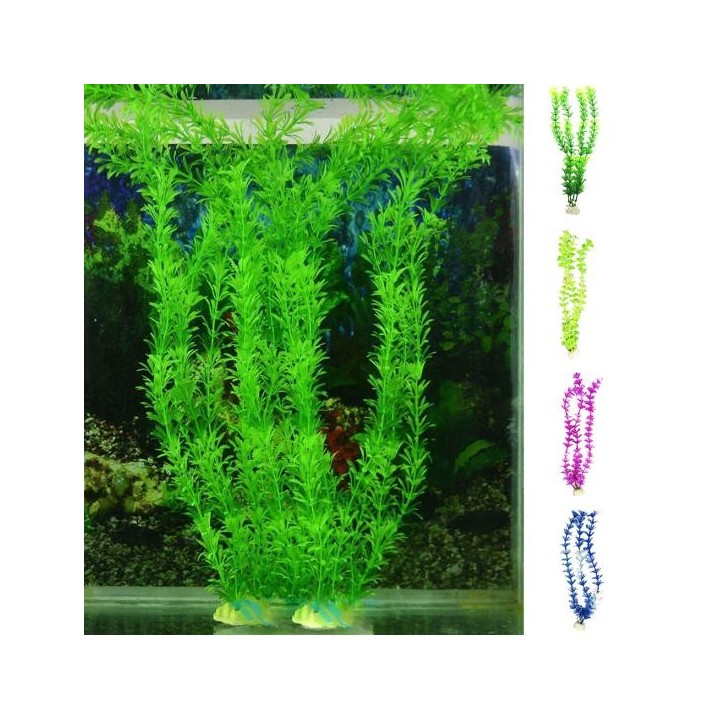 Aquarium-Pflanzen, künstliches grünes Gras, Ornament, Aquarium-Dekoration 1Pc blau/violett