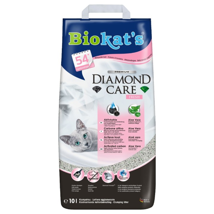 Probierset: 10 l Biokat´s DIAMOND CARE Fresh + 10 l Classic Katzenstreu - 2 x 10 l
