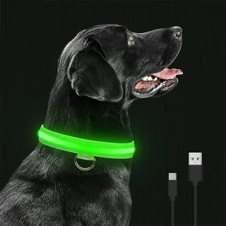 LED leuchtende Hundehalsbänder, wiederaufladbar, wasserdicht, leuchtendes Halsband, verstellbares Hunde-Nachtlicht-Halsband,