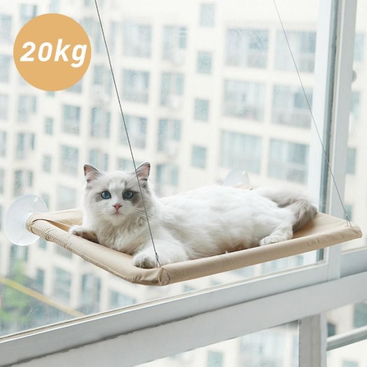 Haustier-Katzen-Hängematte, hängendes Katzenbett, Lager 20 kg, Katze, sonniges Fenster, Sitzhalterung, Sonnenbaden, Katzennes