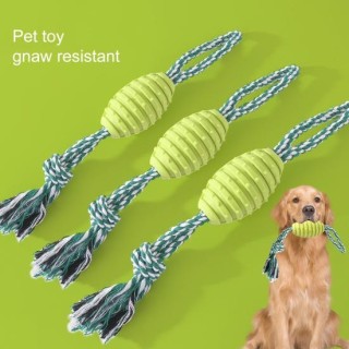 Seilspielzeug mit separatem Baumwollseil, bissfest, Zähneknirschen, lindert Langeweile, TPR-Hund