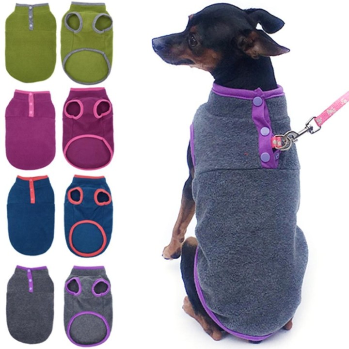 Kleine große Hunde, weiche Kleidung, Frühling, Herbst, Winter, warme Haustierkleidung XS grün