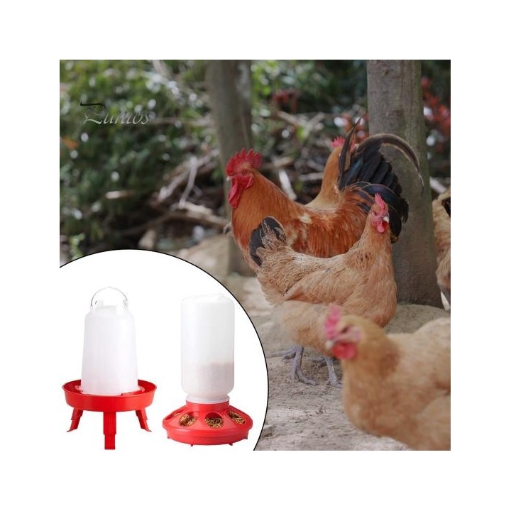 Hühnerfutterspender, faltbare Beine, Design, Hühnertränke, große Kapazität, Geflügel-Wasserfutterspender für den Hof zu Hause