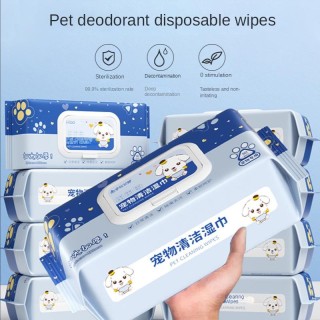 Haustier-Feuchttücher, 80 Stück/Packung, Hundekatzen-Tücher, Tränenspuren, Körperbehaarung, tierspezifische Feuchttücher, Ein