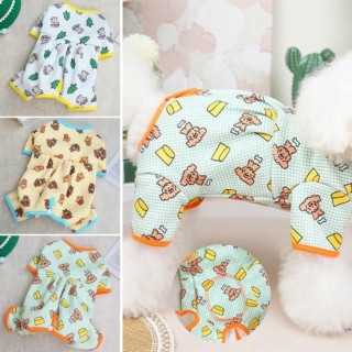 Haustier Overall Weiche Atmungsaktive Druck Wrap Bauch Halten Warme Vier Leggings Haustier L helle gelbe