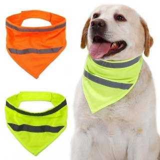 Pet Bandana Reflektierende Streifen Dress-up Polyester Mode Haustier Hunde Katzen Dreieck Bib für S gelb