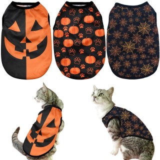 Haustier-Katzenkleidung, Halloween-Kostüm, zweibeinige Kätzchen-Welpenweste für kleine Hunde, Katzen, T-Shirt mit lustigem Kü