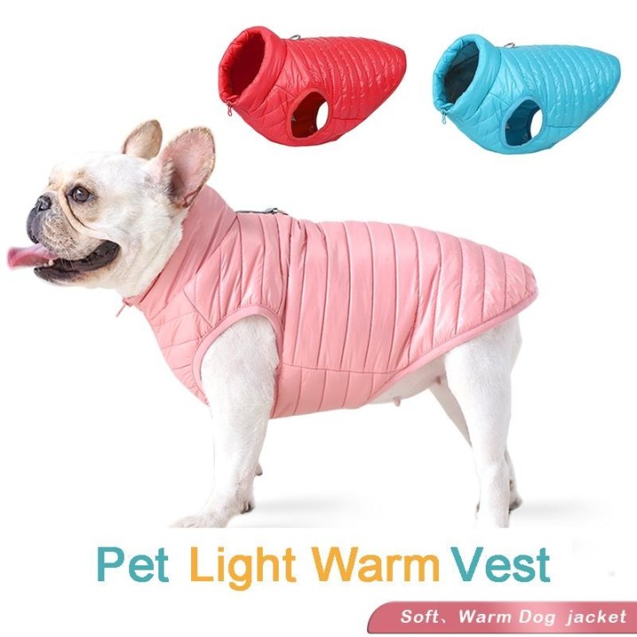 Warmer, isolierter, gepolsterter Mantel für Hunde, Welpen, dicke Winter-Pufferjacke, Kleidung XS rosa