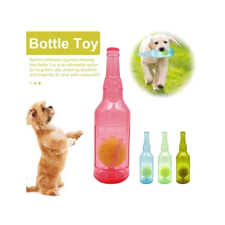 Crunchnplay Flaschenspielzeug Zentric Shop Flaschenspielzeug für Hunde Wasserflasche Kauspielzeug Plastikflaschen-Cruncher mi