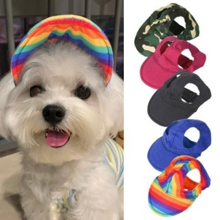 Haustiermütze, superweiche, farbechte Polyester-Sonnenblende für den Außenbereich, Haustier-Baseballmütze S schwarz