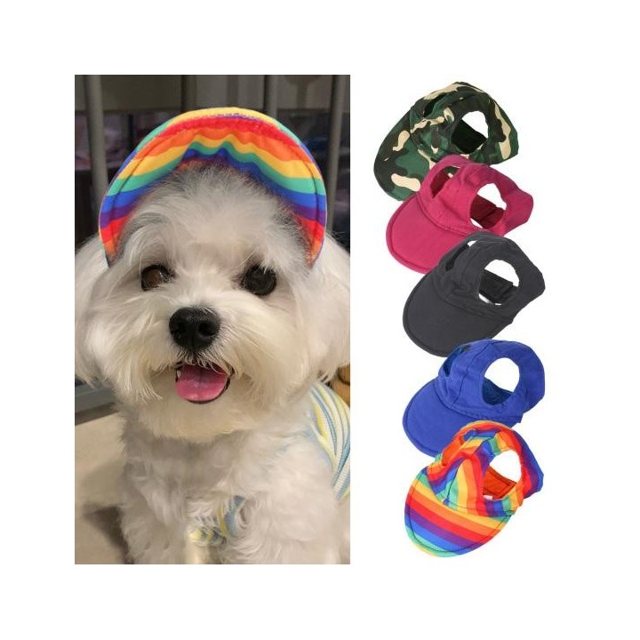 Haustiermütze, superweiche, farbechte Polyester-Sonnenblende für den Außenbereich, Haustier-Baseballmütze S schwarz