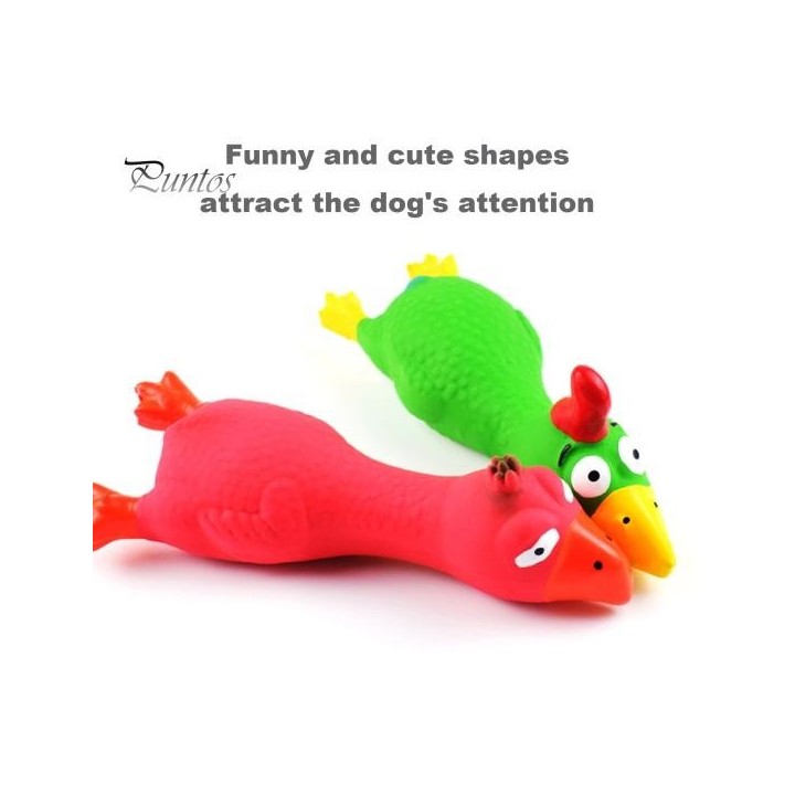 Hundespielzeug aus Latex in Form eines Huhns mit Geräuschen, zur Linderung von Langeweile, zur Zahnreinigung und zum Spielzeu