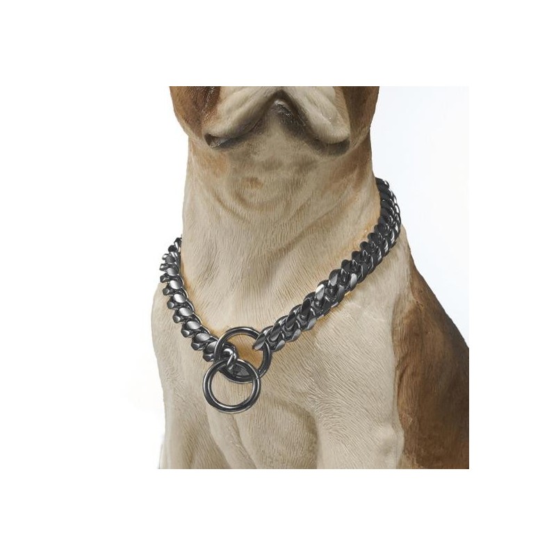 Haustier-Halskette, stilvolles Edelstahl-Hundekettenhalsband, bequemes, modisches Haustierhalsband, Haustierzubehör L rose go