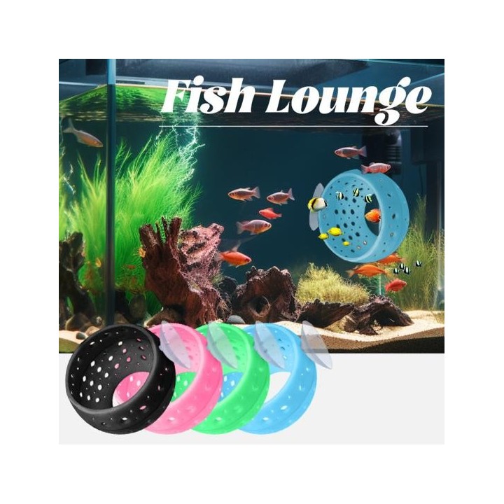 Aquarium-Zubehör, kleines Loch, hohle Fischhöhle aus Kunststoff, einfach zu installierendes Aquarium-Dekor mit Saugnapf für G