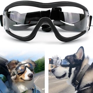 Hundesonnenbrille, Hundebrille, verstellbarer Riemen für Reisen, Skifahren und Antibeschlag-Hunde-Schneebrille, Haustierbrill