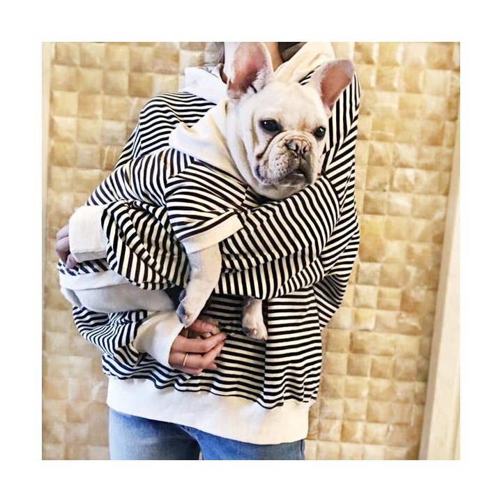 Hund süße Sweatshirt Mantel Hoodies Pudel Bulldog Sweatshirt mit Kapuze Kleidung Erwachsene Haustier Casual Hoodie DOG-XS sch