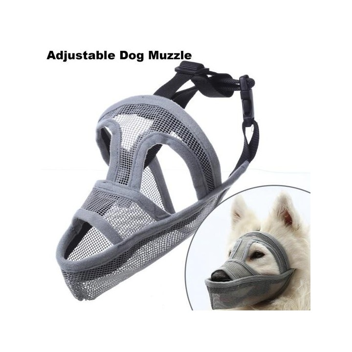 Atmungsaktiver Hundemaulkorb aus Mesh, Anti-Bell-Mundschutz für Haustiere, verhindert Beißen und Kauen, Hundetrainings-Maulko