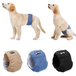 1PC Retriever Hygiene Hosen Haustier Physiologische Hosen Männliche Hund Shorts Unterwäsche Gürtel Mehrweg Windel S schwarz