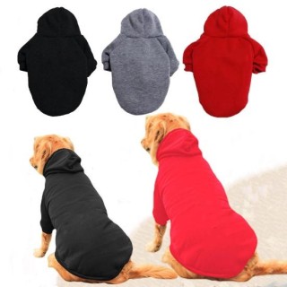 Haustier-Kapuzenpullover, Frühling, Herbst, Winter, weich, dick, gemütlich, einfarbig, zweibeinig, mittelgroßer großer Hund,