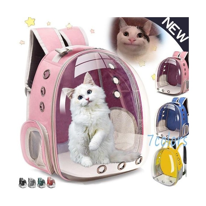 2021 Astronautenfenster-Luftpolster-Reisetasche, atmungsaktive Raumkapsel, großer, transparenter Haustier-Tragetasche, Hunde-