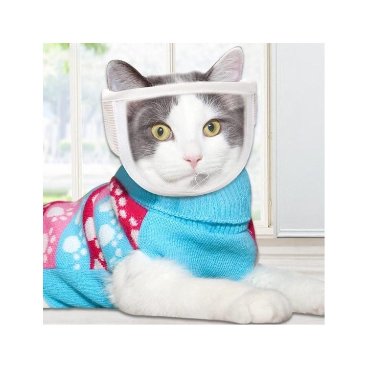 Dress-Up Anti-Lecken, kreativ, Anti-Biss-Katze, Anti-Riss, klare Fellpflege, Maulkorb für Haustiere M