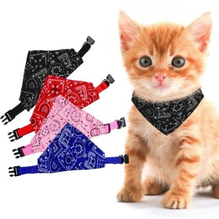 Verstellbares Halstuch für Hunde, niedlicher Katzen-Schal, Hunde-Bandana, Haustier-Zubehör, dreieckiges Haustier-Handtuch S r