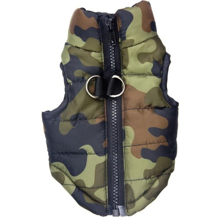 Wasserdichter Hundemantel, Winter-Welpenkleidung, Camo-Muster, kleine Hundejacke, Chihuahua-Yorkie-Kleidung XS grün