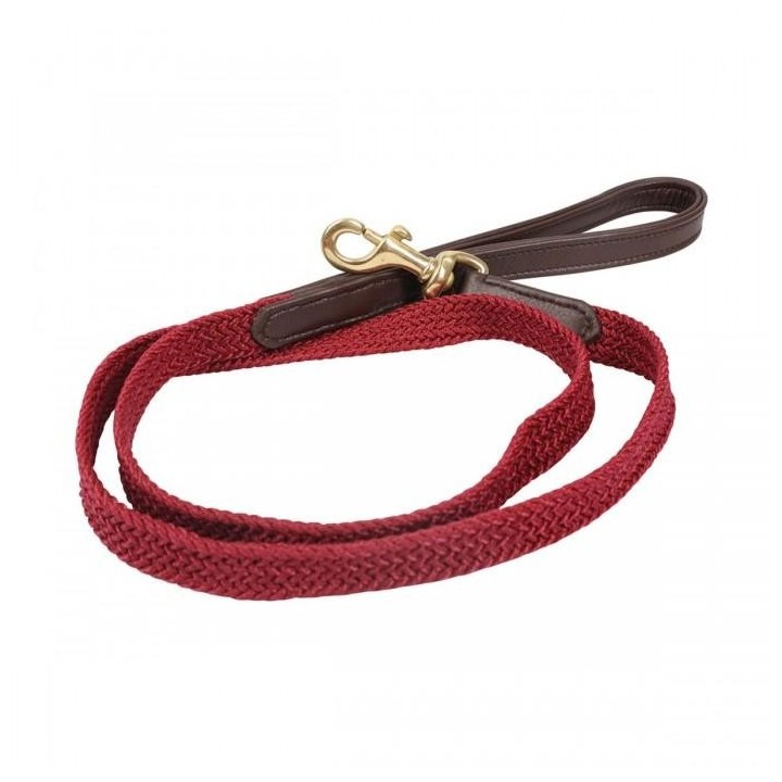 Benji & Flo Hundeleine aus geflochtenem Leder 100cm bordeaux