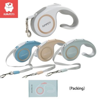 Kimpets 3 m 5 m einziehbares Zugseil für Hunde, Hundeleine, Katzen- und Welpengeschirr, Gürtel, automatisch, flexibel, für kl
