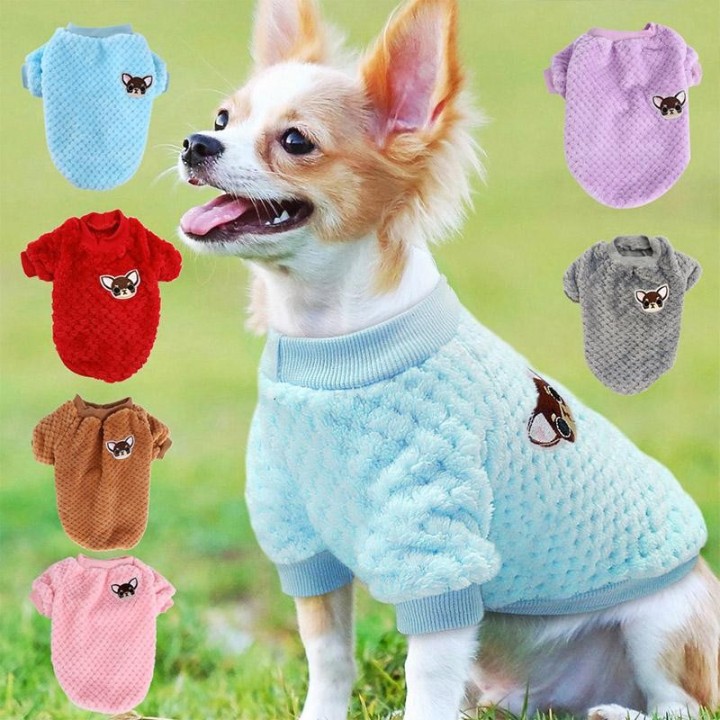 Flanell-Hundekleidung für kleine, mittelgroße Hunde und Katzen, warme Winter-Hundemanteljacke, Welpen-/Katzenkleidung für Hun