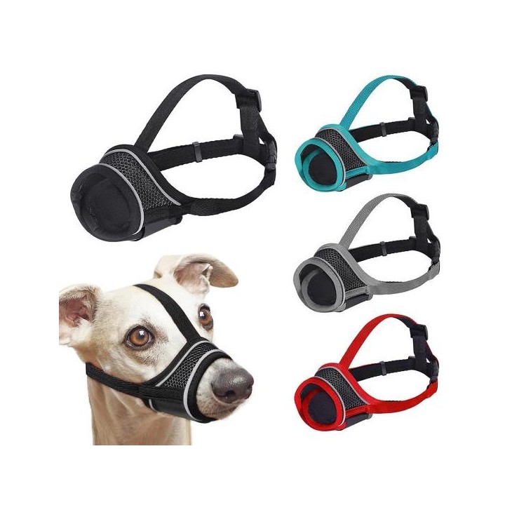 Maulkorb für Hunde, atmungsaktiv, verstellbar, bequem, Maulkorb für Haustiere, Anti-Kauen, Beißen, Maulkorb für Hunde, Heimti