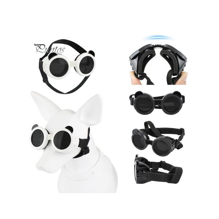 1 Paar Haustier-Hundebrille, winddicht, UV-beständig, verstellbare Träger, Haustier-Sonnenbrille, kleine, mittelgroße Hunde,