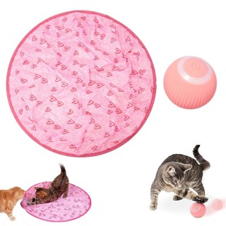 Intelligenter elektrischer selbstrollender Katzenspielzeugball, automatischer 360-Grad-Rollerball, elektrischer Katzenspielze