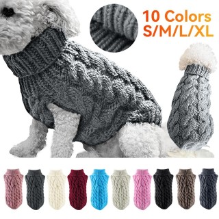 Welpen-Hundepullover für kleine mittelgroße Hunde und Katzen, warme Winterkleidung für Haustiere, Rollkragenpullover, Chihuah