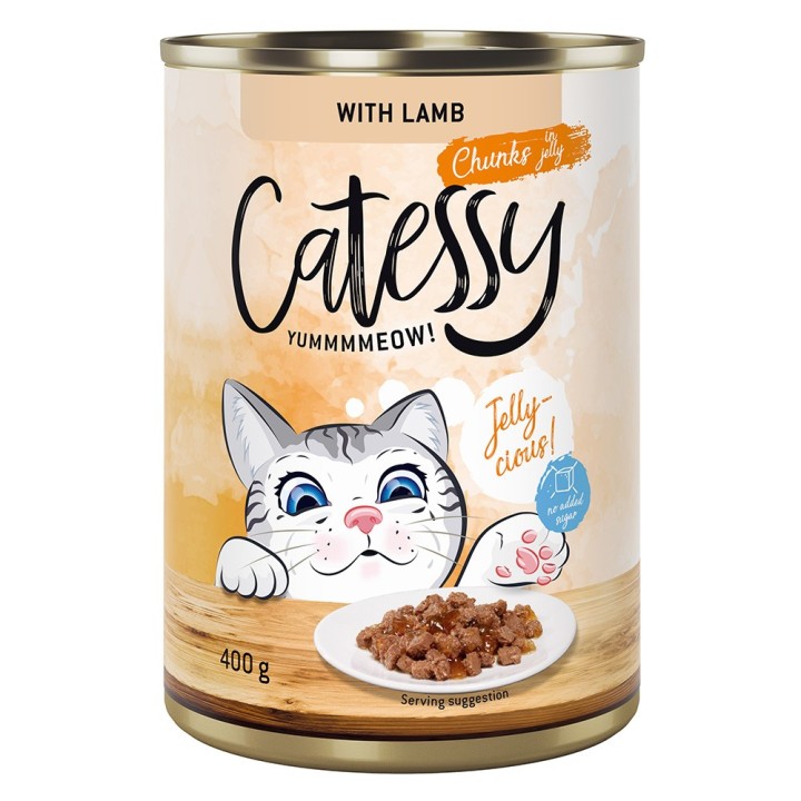 Catessy Häppchen in Sauce oder Gelee 12 x 400 g - mit Lamm in Gelee