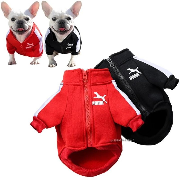 Baseball-Hundejacke, Winter-Hundekleidung für kleine und mittelgroße Welpen, Haustierweste, Französische Bulldogge, Sweatshir