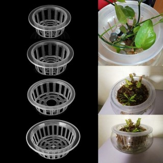 2Pcs langlebig Aquarium Blumentopf Pflanze Kultur blau Mesh Net Klonen Pflanzen Wachstum Kunststoff 2