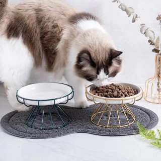 Pet Keramik Schüssel Katze Lebensmittel Rack Konserven Hohe Fuß Snack Platte Anti-Zervikale Verstärkung Hund Schüssel Für Hau