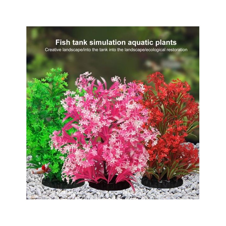 Pflanze realistische Aquarium Simulation Wasser Gras Kunststoff Unterwasser Wasserpflanze für Aquarium rot