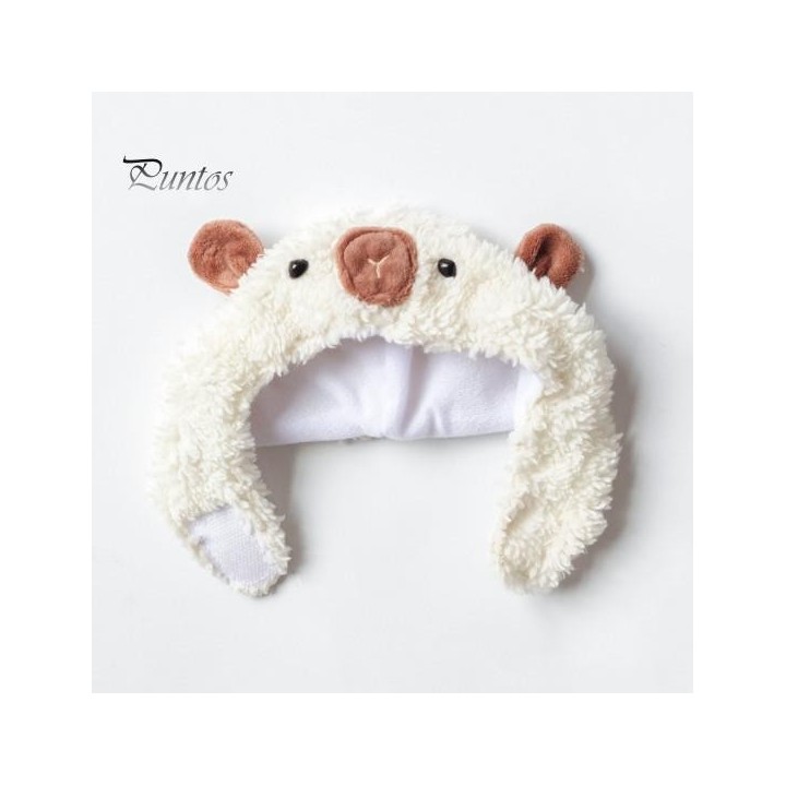 Haustiermütze, niedliche Alpaka-Form, Hundekopfbedeckung, lebendiger Ausdruck, dreidimensionale Ohren, Katzenmütze, Haustierk