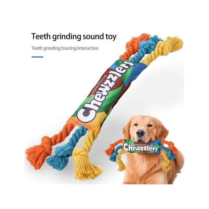 Quietschspielzeug für Hunde, lebendige, superweiche Farbe, tragbar, langlebig, lindert Bissfestigkeit, Langeweile, Polyester,