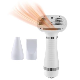 Hundehaartrockner mit Pflegebürste, intelligenter 2-in-1-Haustiertrockner mit drei Temperatureinstellungen und tragbarer Hand