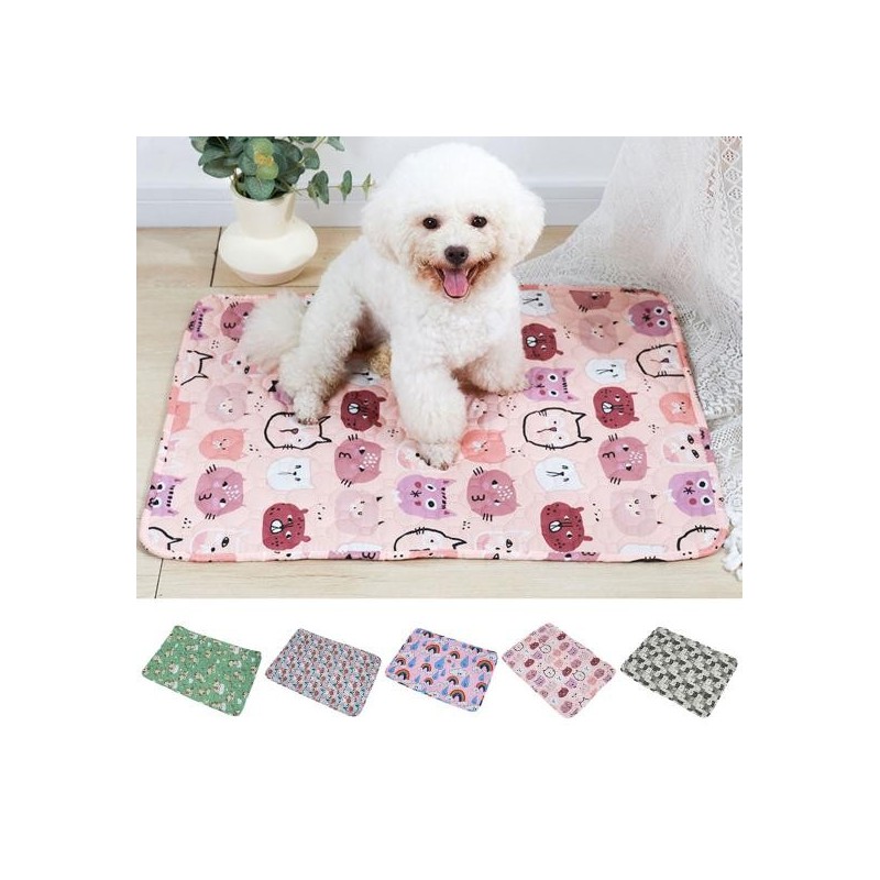 Pad Hund Windel Matte Extra Weichen Atmungsaktiv Cartoon Druck Waschbar Hund Training Pad S rosa