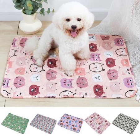 Pad Hund Windel Matte Extra Weichen Atmungsaktiv Cartoon Druck Waschbar Hund Training Pad S rosa