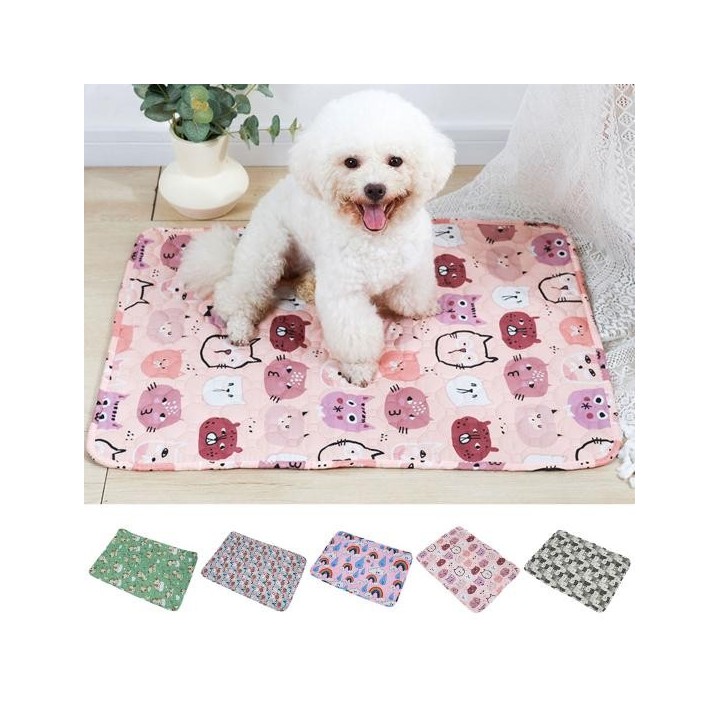 Pad Hund Windel Matte Extra Weichen Atmungsaktiv Cartoon Druck Waschbar Hund Training Pad S rosa
